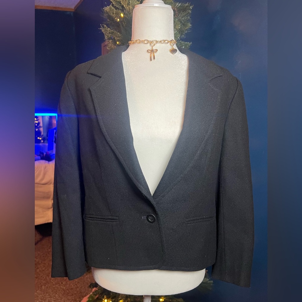Pendleton Black Tailored Blazer Jacket Size 10 | … - image 3